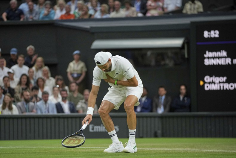 VIMBLDON NA ŽESTOKOM UDARU Posle ovog njihovog poteza Dimitrov je predao Sineru